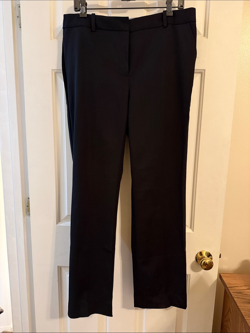 EUC Women’s Talbots Freeport Pants, Black Straight-Leg Dress Trousers size 12